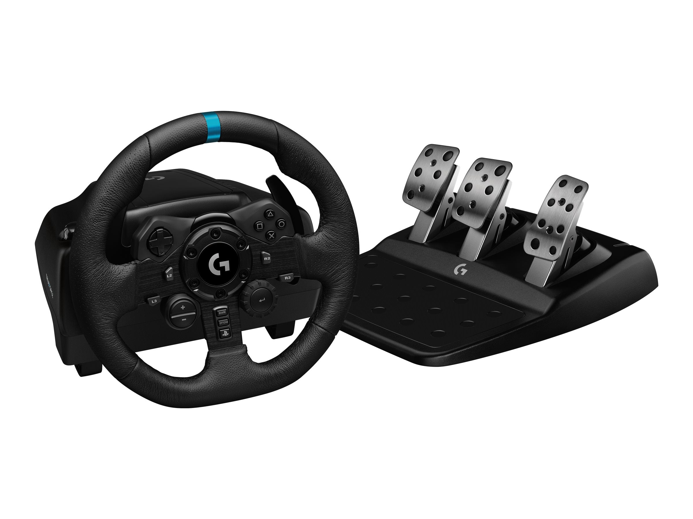 Logitech G923 Racing - Juego de volante y pedales - cableado - para PC, Sony PlayStation 4, Sony PlayStation 5 en Guatemala 2026: Precio, Ficha Tecnica y Opinion