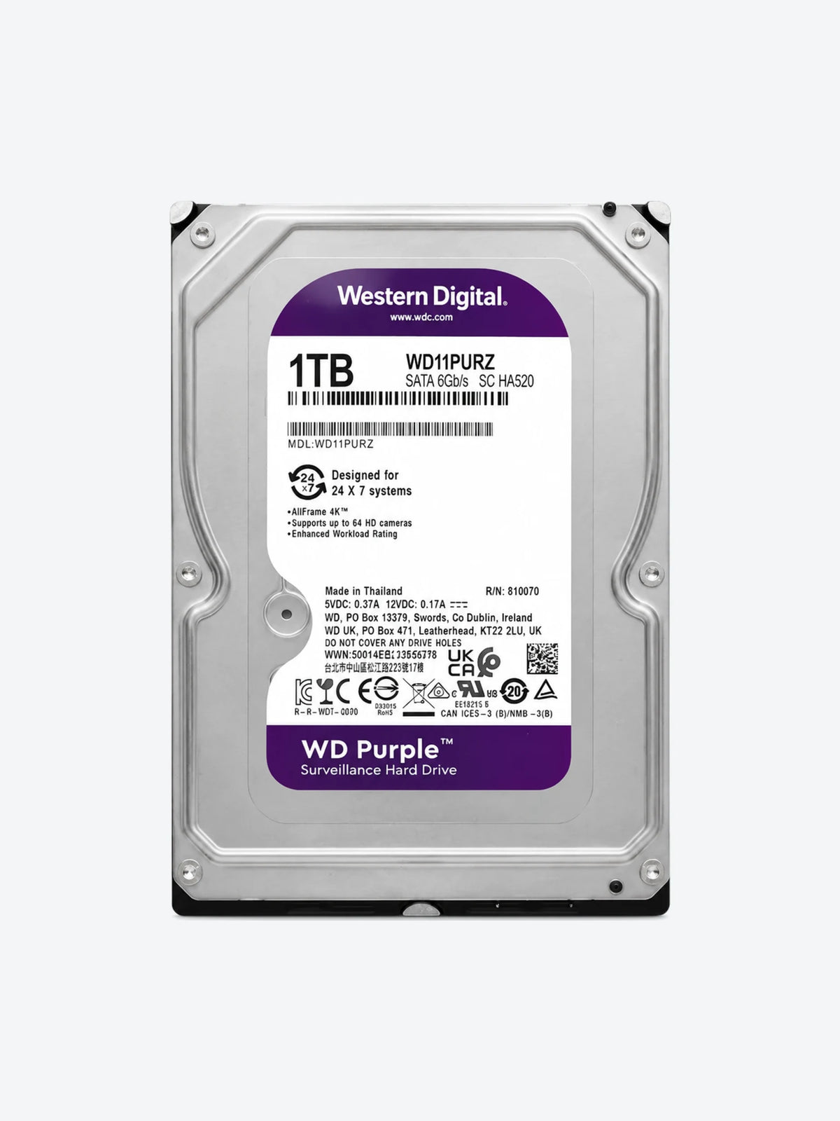 HD INTERNO 1TB 3.5 WD PURPLE  WD11PURZ