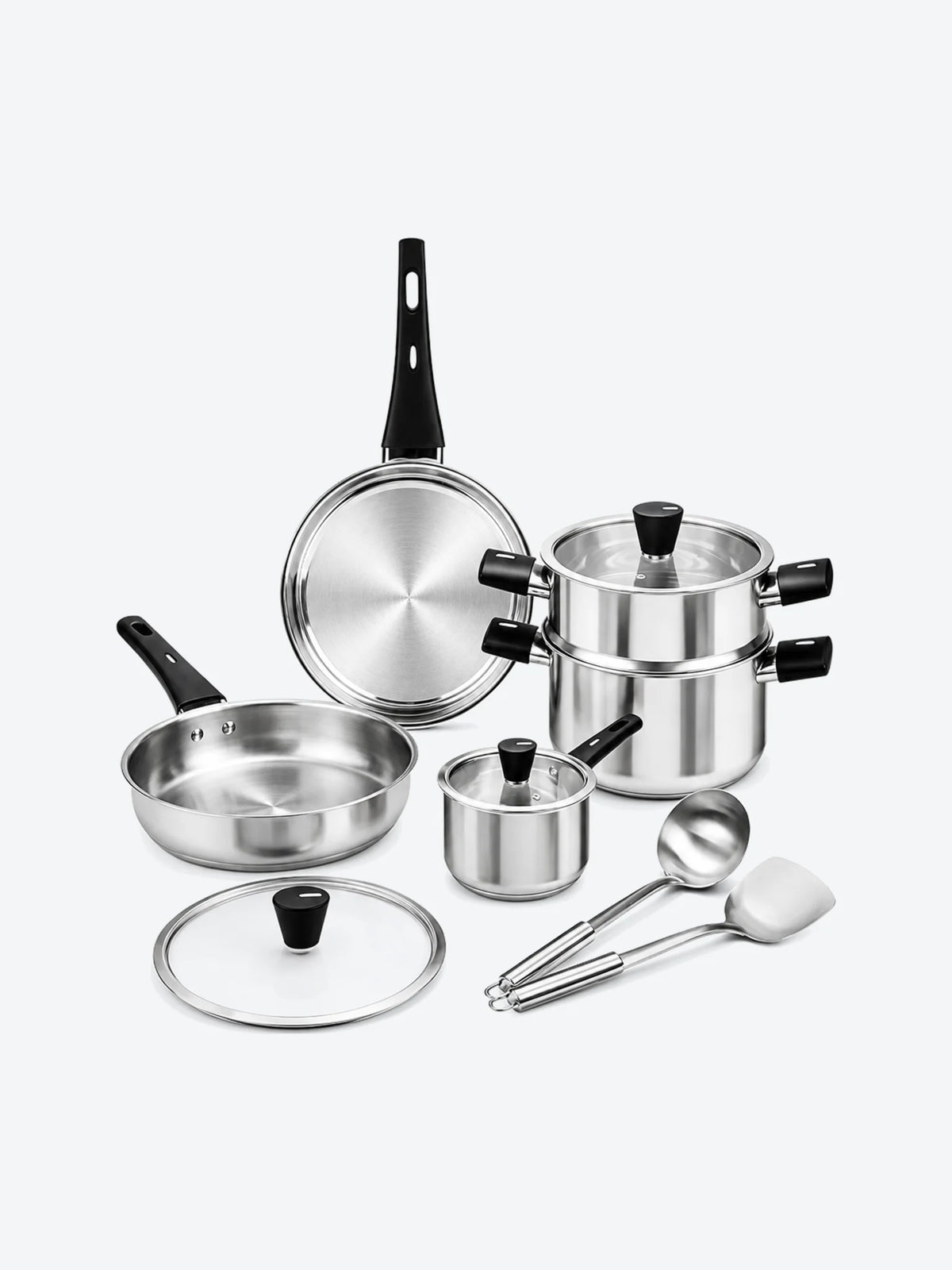 BATERIA 6 PIEZAS (OLLA 20CM, SARTEN 24CM, SARTEN 18CM, PEROL 16CM)-1