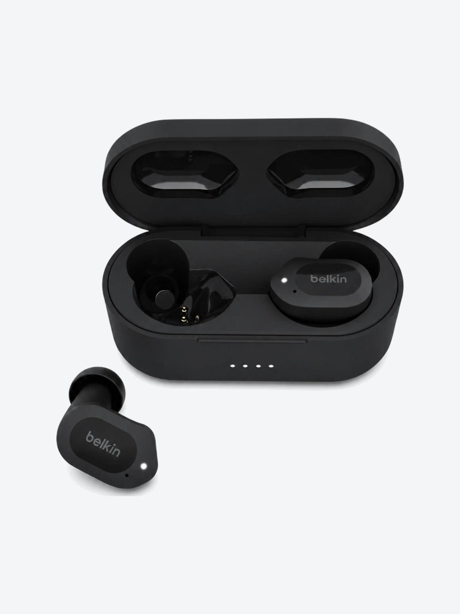 Belkin SoundForm Play - Auriculares inalámbricos con micro - en oreja - Bluetooth - cancelación de sonido activo - medianoche