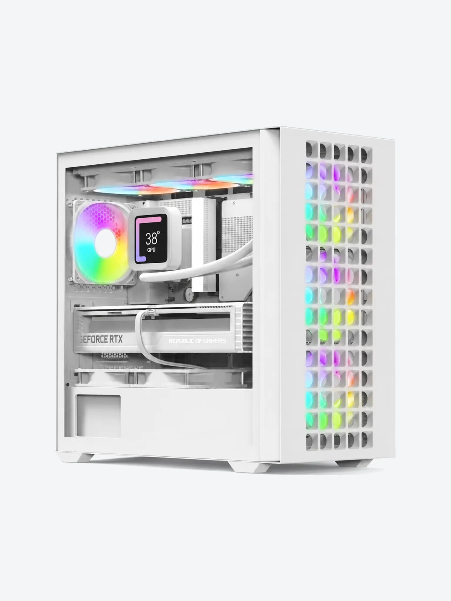 CASE RGB AEROCOOL D302A-G-WT-V1 MINI TOWER VENTILADORES 4 DE 120MM CON VIDRIO LATERAL Y MALLA FRONTAL ACCS-DS04043.21