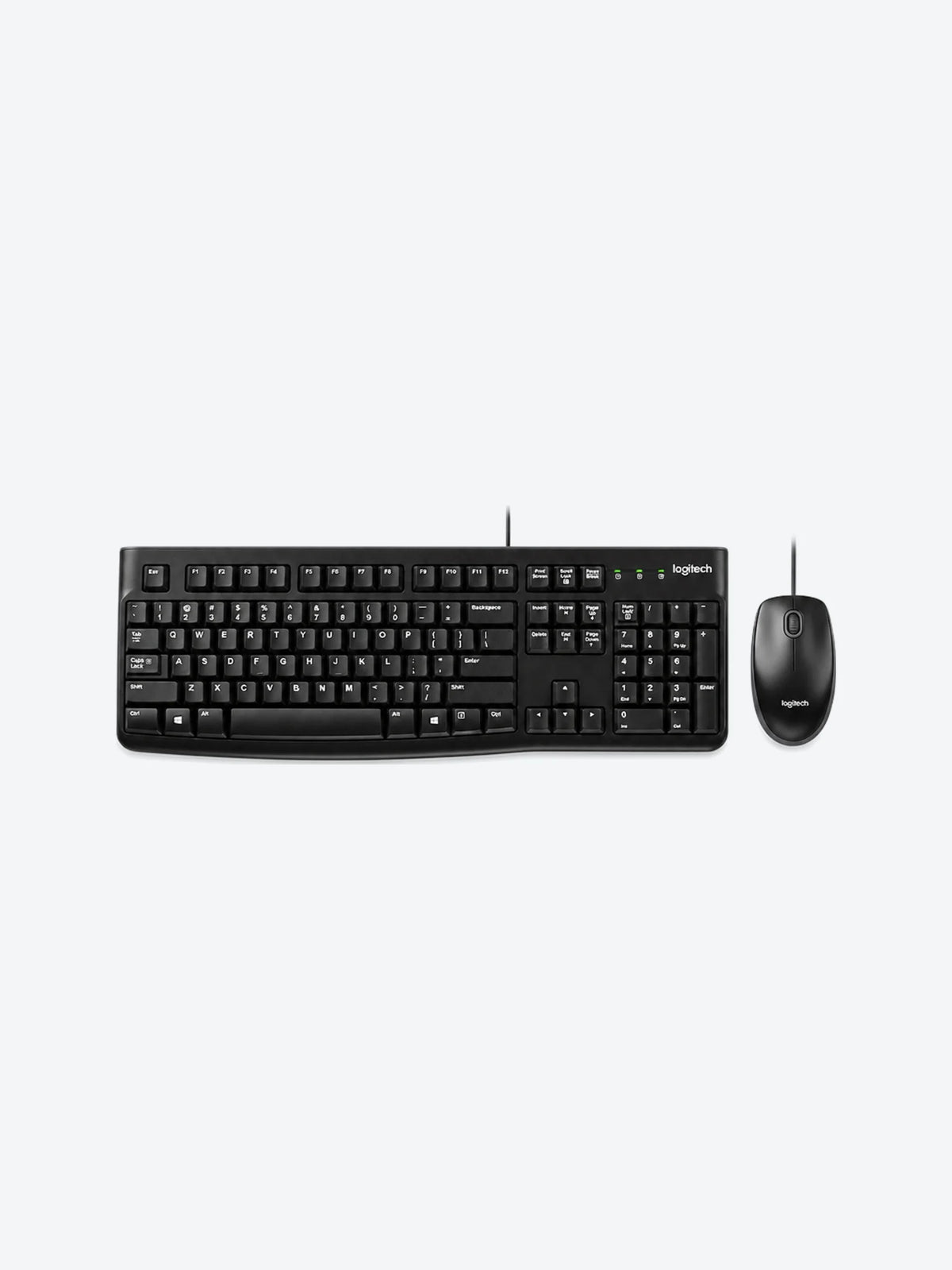 TECLADO Y MOUSE LOGITECH MK120 MEMBRANA ALÁMBRICO USB INGLÉS 920-002565