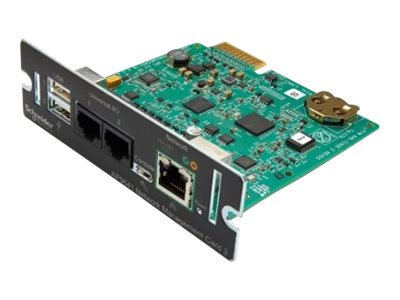 APC Network Management Card 3 with PowerChute Network Shutdown & Environmental Monitoring - Adaptador de administración remota - 1GbE - 1000Base-T - para P/N: SMTL2K2RM2UCLNC, SMTL3000RM2UCNC, SMX2KR2UX145, SMX750CUS, SRTL10KRM4UT, SRTL8KRM4UT-3