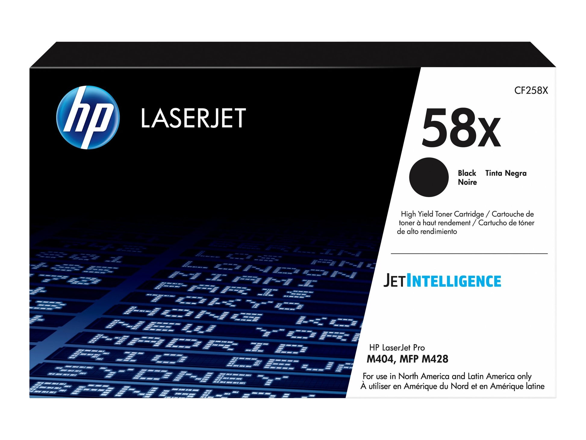 HP 58X - Gran capacidad - negro - original - LaserJet - cartucho de tóner (CF258X) - para LaserJet Pro M404dn, M404dw, M404n, M428fdw, MFP M428dw, MFP M428fdn, MFP M428fdw-4