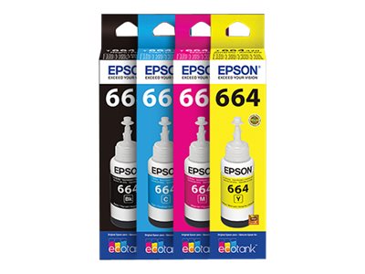 Epson T664 - Magenta - original - cartucho de tinta - para Epson L380, L386, L395, L495; EcoTank ET-2600, 2650, L1455, L396, L606, L656-1