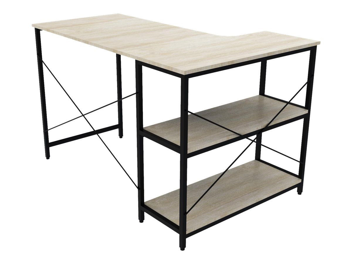 Xtech - Escritorio para ordenador - con forma de L - roble oscuro-2