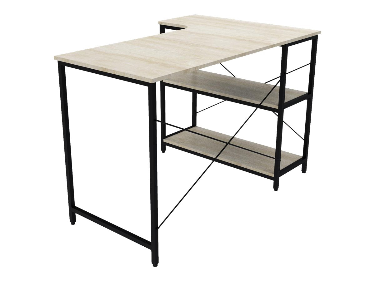 Xtech - Escritorio para ordenador - con forma de L - roble oscuro-9