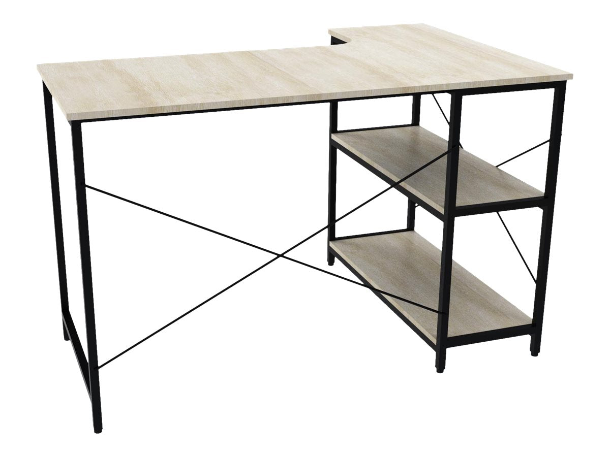 Xtech - Escritorio para ordenador - con forma de L - roble oscuro-16