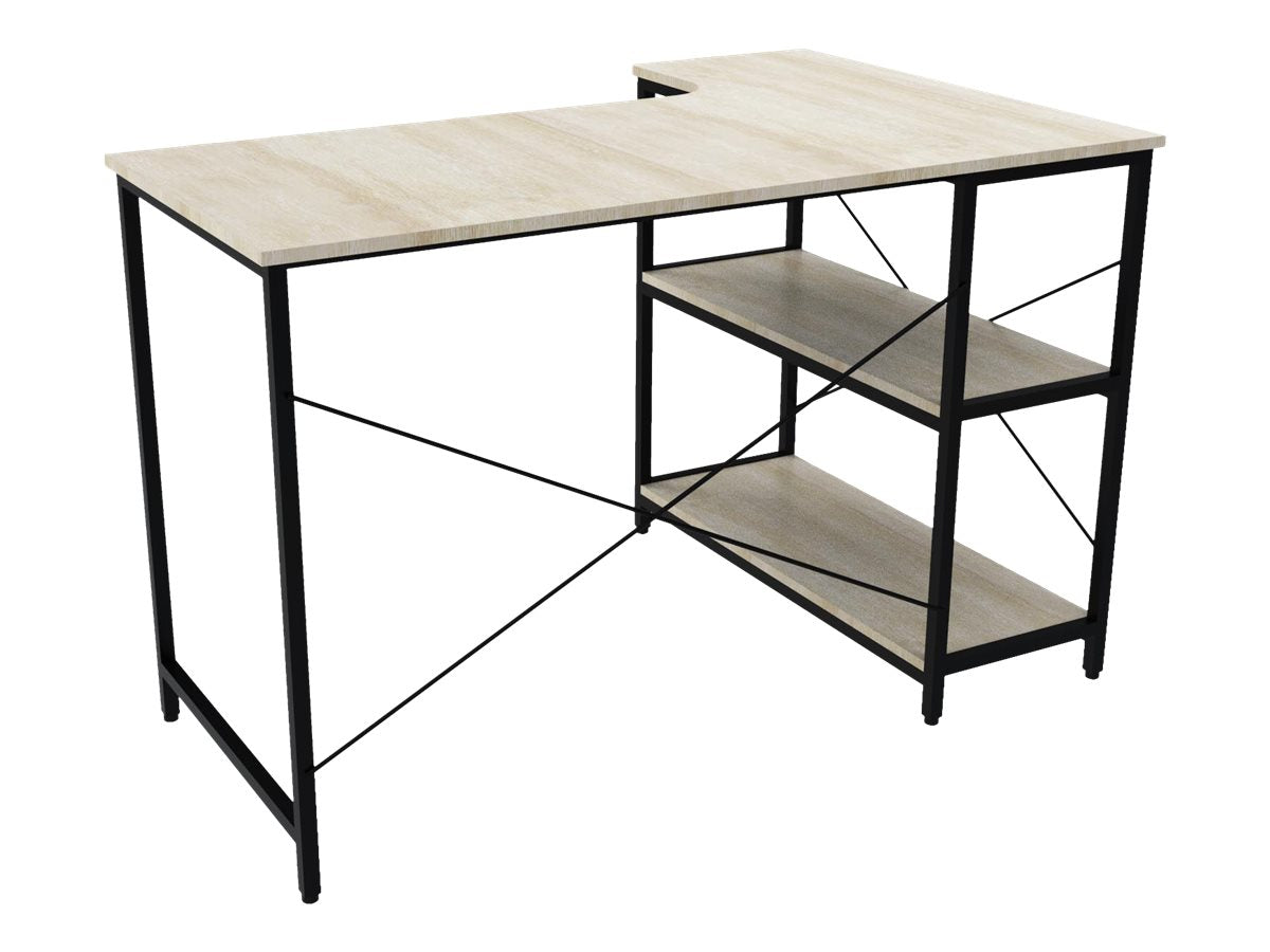 Xtech - Escritorio para ordenador - con forma de L - roble oscuro-13