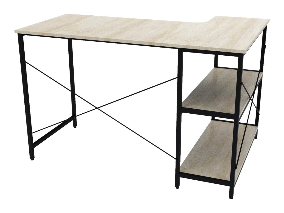 Xtech - Escritorio para ordenador - con forma de L - roble oscuro-12