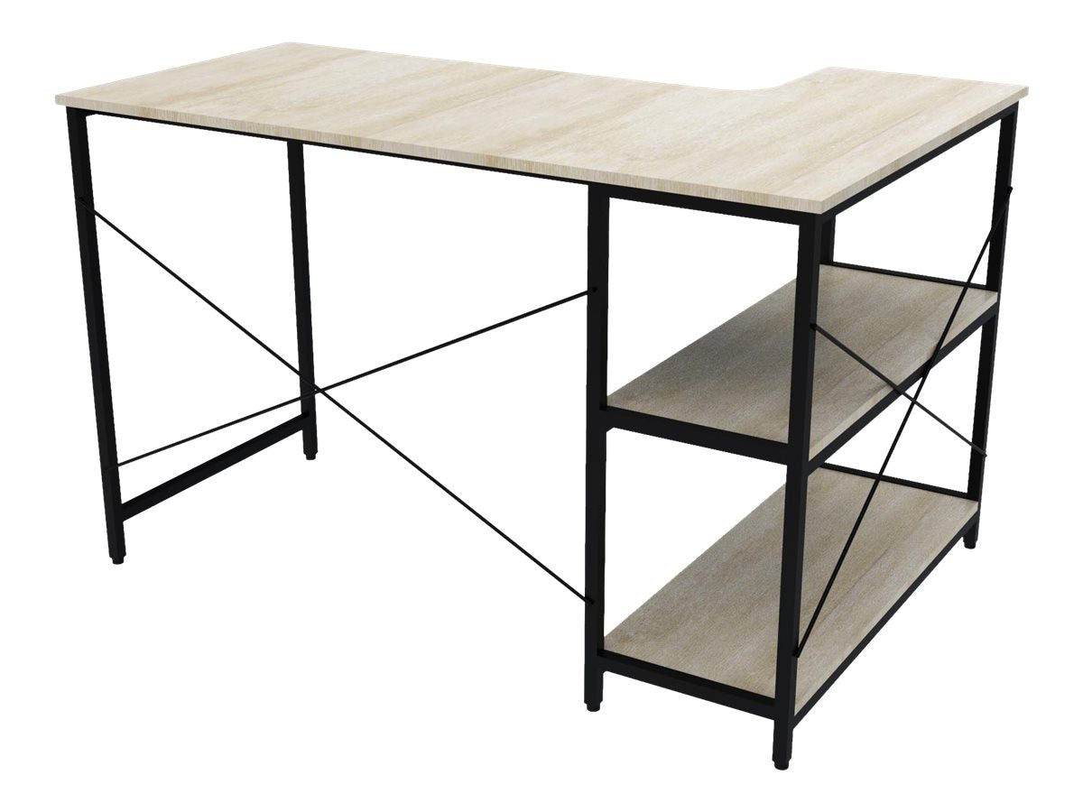 Xtech - Escritorio para ordenador - con forma de L - roble oscuro-17