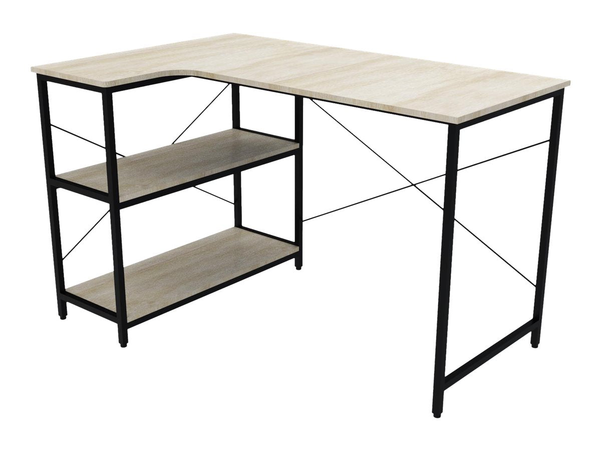 Xtech - Escritorio para ordenador - con forma de L - roble oscuro-3