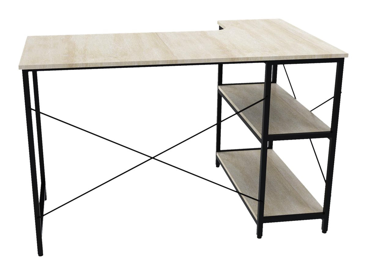 Xtech - Escritorio para ordenador - con forma de L - roble oscuro-18