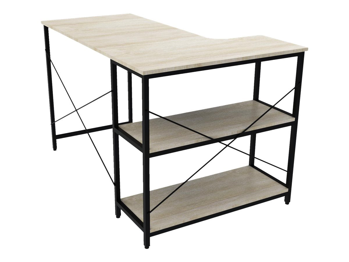 Xtech - Escritorio para ordenador - con forma de L - roble oscuro-20