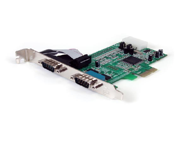 StarTech.com Tarjeta PCI Express Adaptadora Serie RS232 DB9 de 2 Puertos UART16550 - Tarjeta PCIe Controladora de Host Serial RS232 - Tarjeta de Expansión - Windows y Linux (PEX2S553) - Adaptador serie - PCIe perfil bajo - RS-232 x 2 - para P/N: BNDTB10GI-11