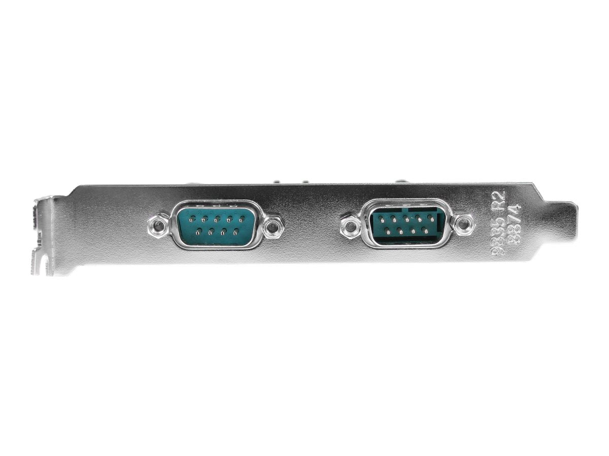 StarTech.com Tarjeta PCI Express Adaptadora Serie RS232 DB9 de 2 Puertos UART16550 - Tarjeta PCIe Controladora de Host Serial RS232 - Tarjeta de Expansión - Windows y Linux (PEX2S553) - Adaptador serie - PCIe perfil bajo - RS-232 x 2 - para P/N: BNDTB10GI-9