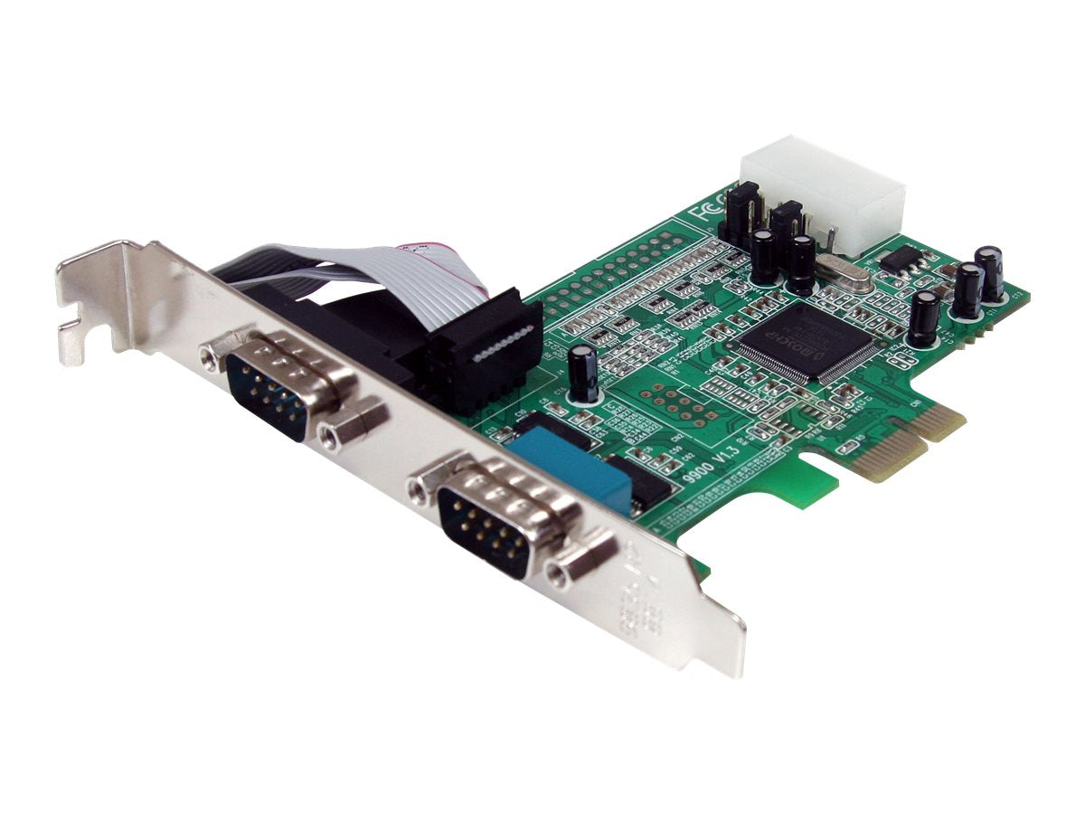 StarTech.com Tarjeta PCI Express Adaptadora Serie RS232 DB9 de 2 Puertos UART16550 - Tarjeta PCIe Controladora de Host Serial RS232 - Tarjeta de Expansión - Windows y Linux (PEX2S553) - Adaptador serie - PCIe perfil bajo - RS-232 x 2 - para P/N: BNDTB10GI-14