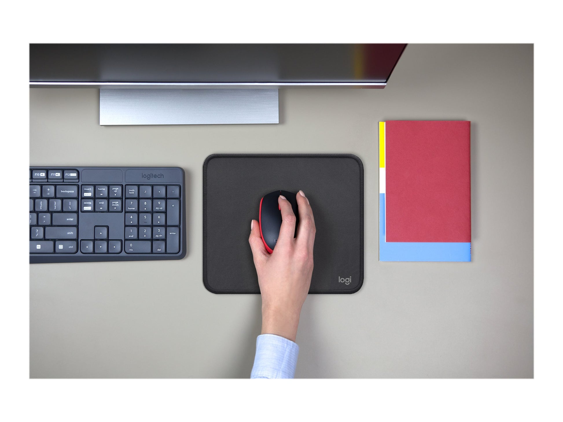 Logitech Studio Series - Alfombrilla de ratón - base de goma antideslizante, fácil deslizamiento, superficie resistente a salpicaduras - grafito-14