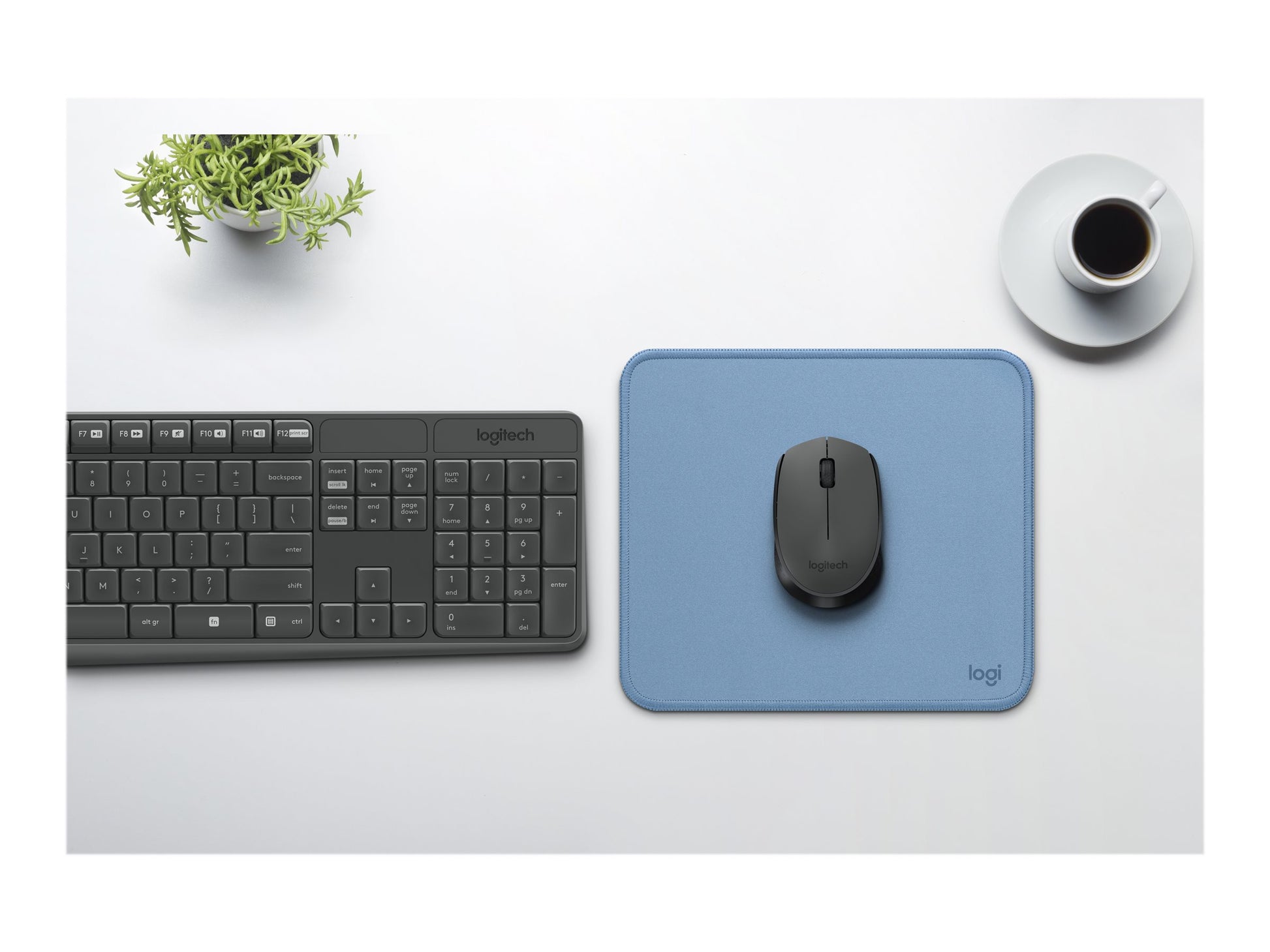 Logitech Studio Series - Alfombrilla de ratón - base de goma antideslizante, fácil deslizamiento, superficie resistente a salpicaduras - gris azulado-7