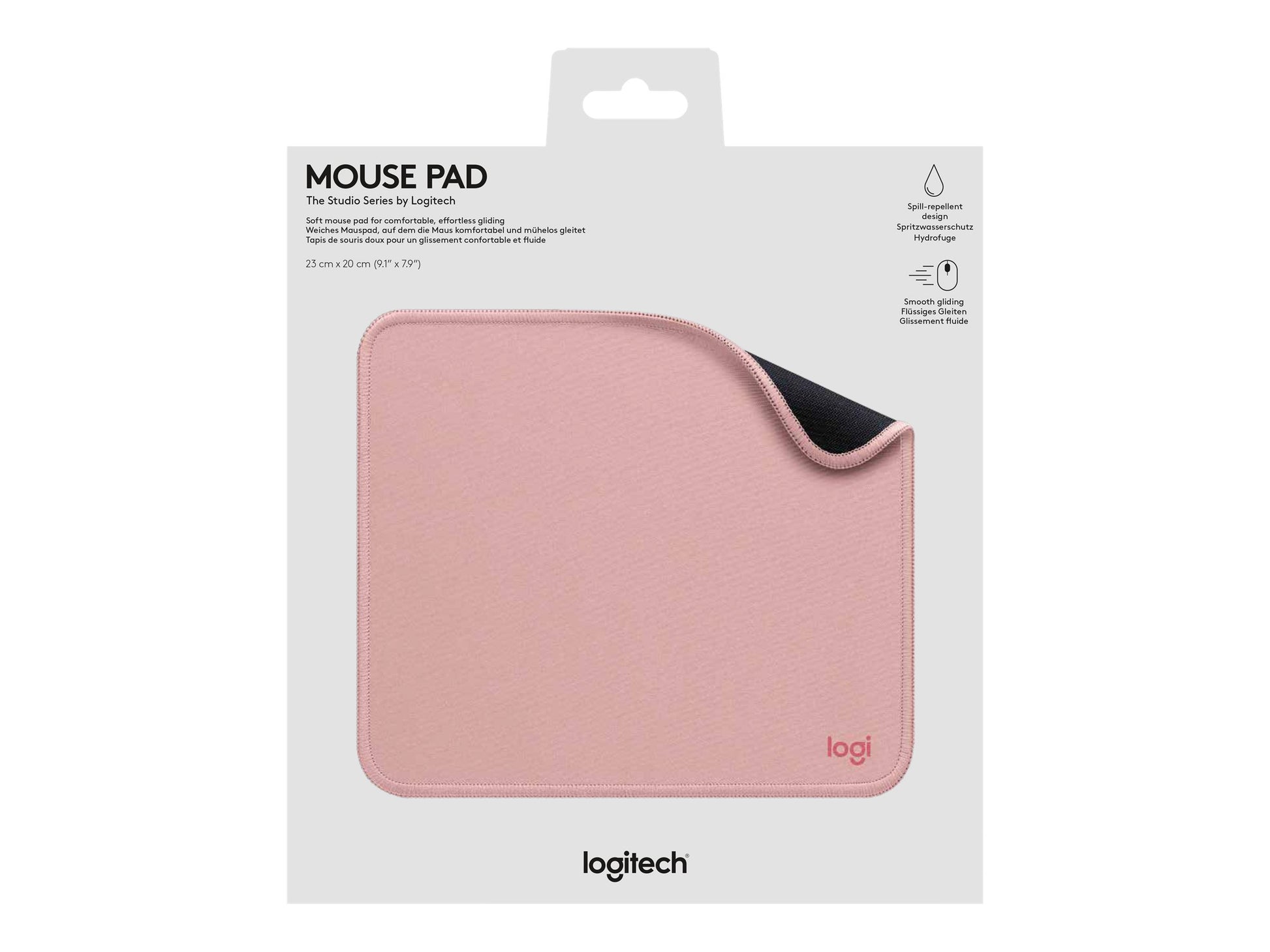 Logitech Studio Series - Alfombrilla de ratón - base de goma antideslizante, fácil deslizamiento, superficie resistente a salpicaduras - rosa oscuro-15