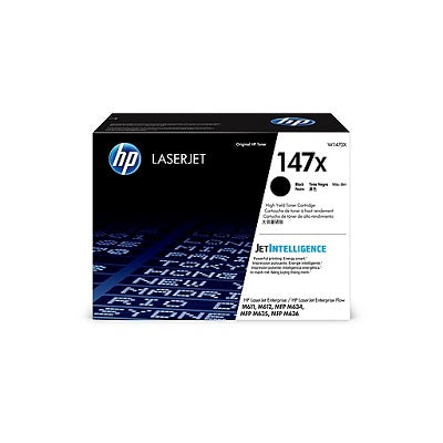 HP 147X - Alto rendimiento - negro - original - LaserJet - cartucho de tóner (W1470X) - para LaserJet Enterprise MFP M634, MFP M637; LaserJet Enterprise Flow MFP M634, MFP M635-9