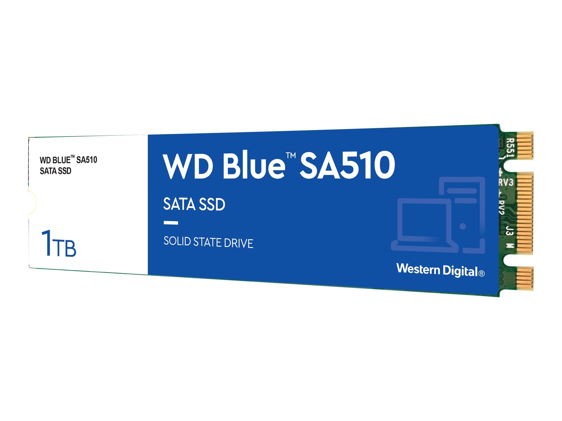 WD Blue SA510 WDS100T3B0B - SSD - 1 TB - interno - M.2 2280 - SATA 6Gb/s - azul-3
