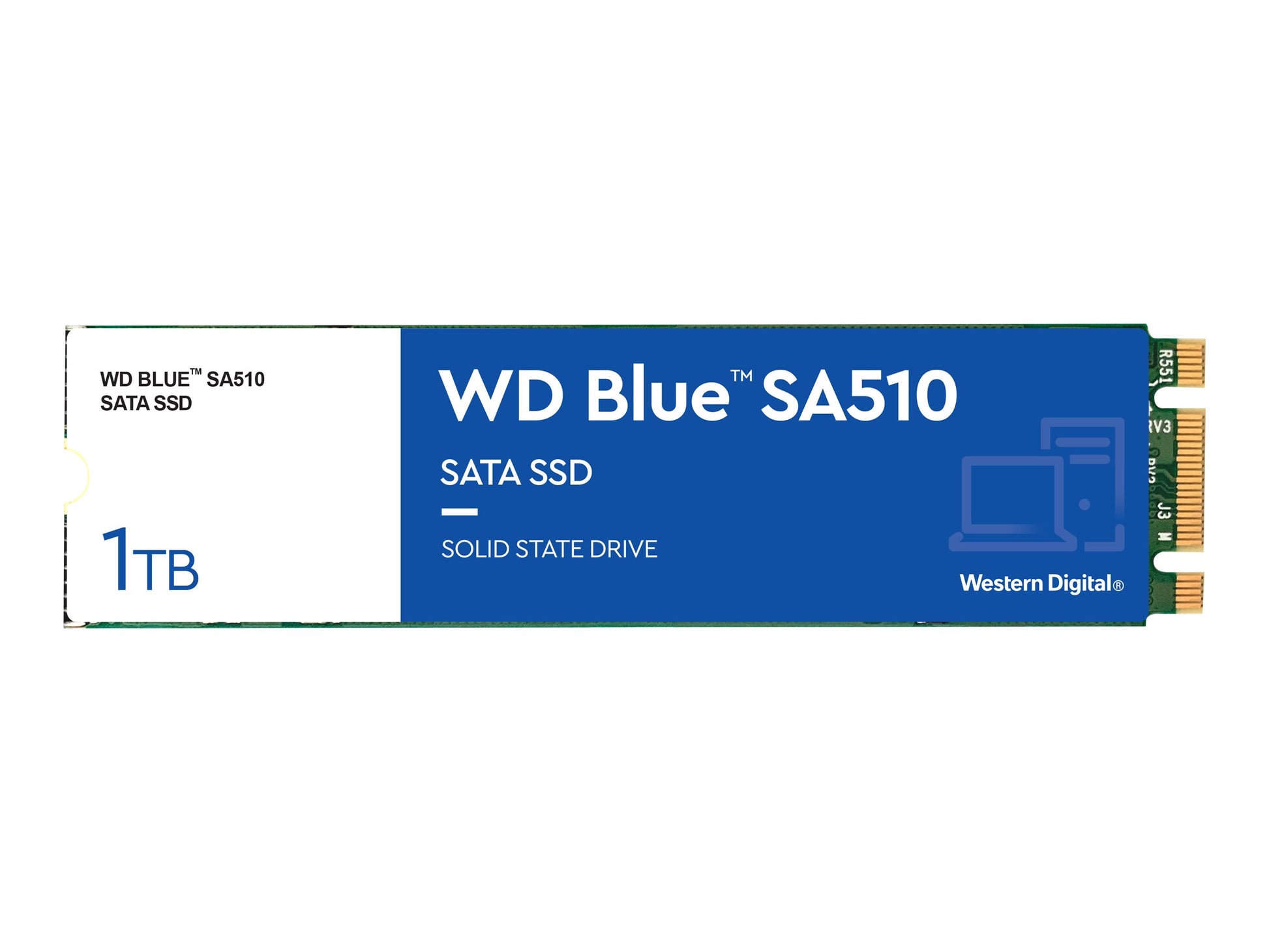 WD Blue SA510 WDS100T3B0B - SSD - 1 TB - interno - M.2 2280 - SATA 6Gb/s - azul-1