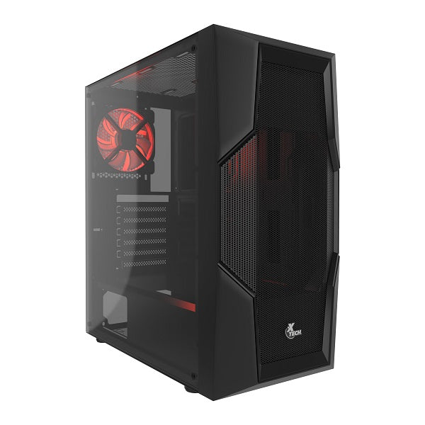 Xtech Gaming Series PHOBOS - Mid tower - ATX - panel lateral con ventana (cristal templado) - sin fuente de alimentación (ATX) - negro - USB/Audio-14