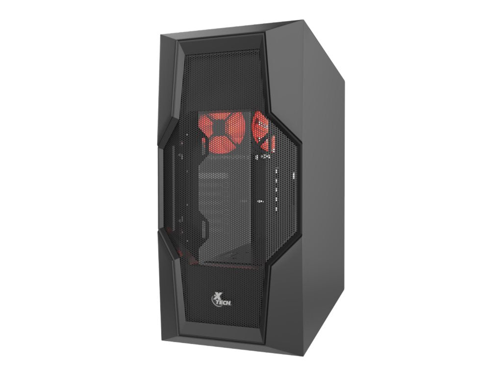 Xtech Gaming Series PHOBOS - Mid tower - ATX - panel lateral con ventana (cristal templado) - sin fuente de alimentación (ATX) - negro - USB/Audio-7