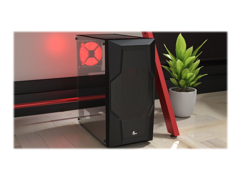 Xtech Gaming Series PHOBOS - Mid tower - ATX - panel lateral con ventana (cristal templado) - sin fuente de alimentación (ATX) - negro - USB/Audio-20