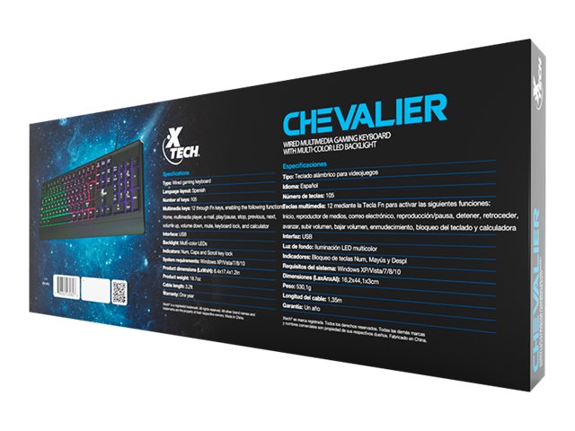 Xtech CHEVALIER XTK-505S - Teclado - retroiluminación - USB - QWERTY - español-5