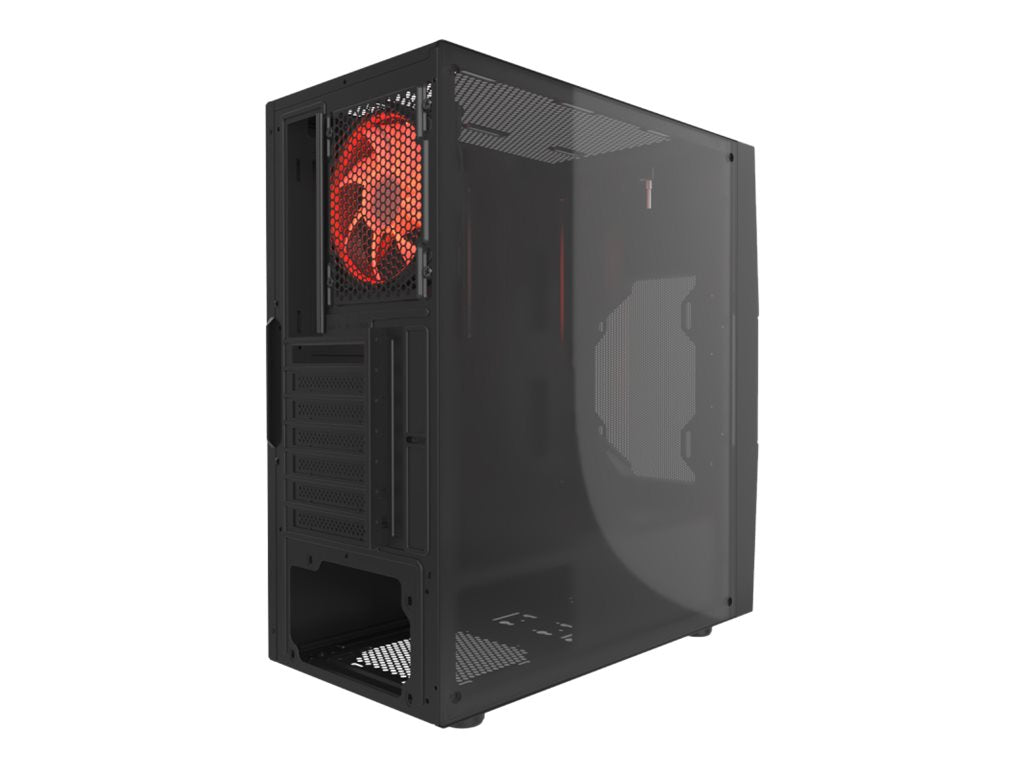 Xtech Gaming Series PHOBOS - Mid tower - ATX - panel lateral con ventana (cristal templado) - sin fuente de alimentación (ATX) - negro - USB/Audio-12