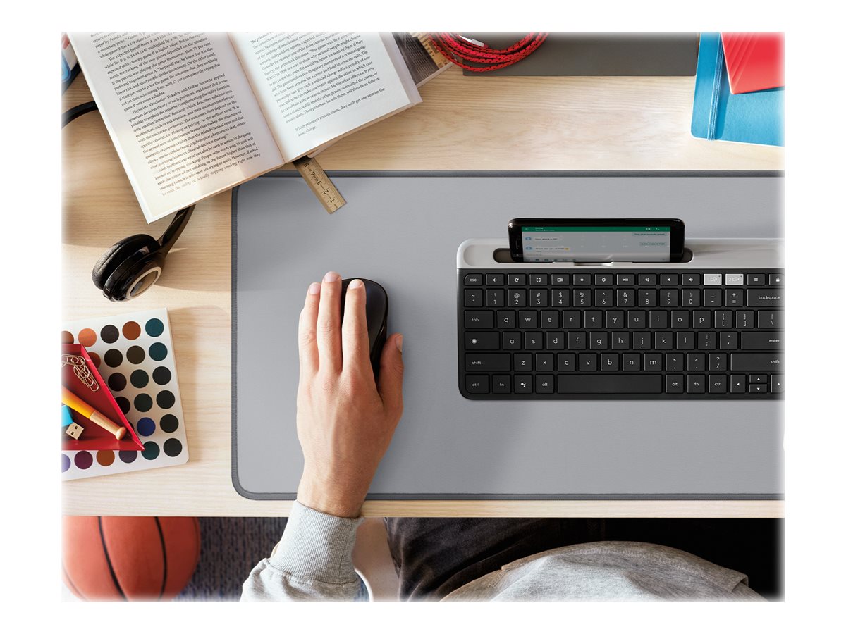 Logitech Studio Series Desk Mat - Teclado y alfombrilla de ratón - gris medio-1