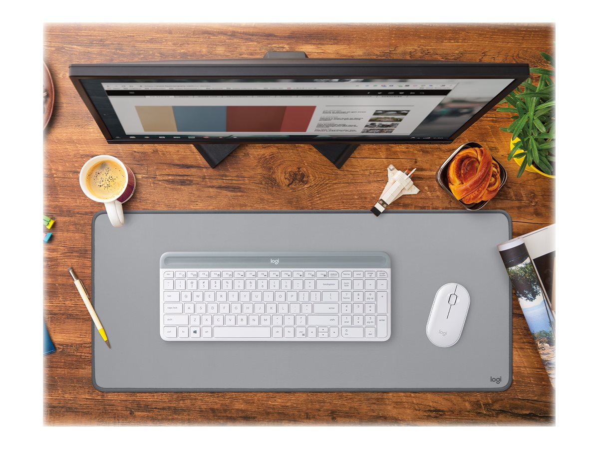 Logitech Studio Series Desk Mat - Teclado y alfombrilla de ratón - gris medio-10