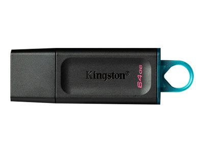 Kingston DataTraveler Exodia - Unidad flash USB - 64 GB - USB 3.2 Gen 1 - negro con turquesa-19
