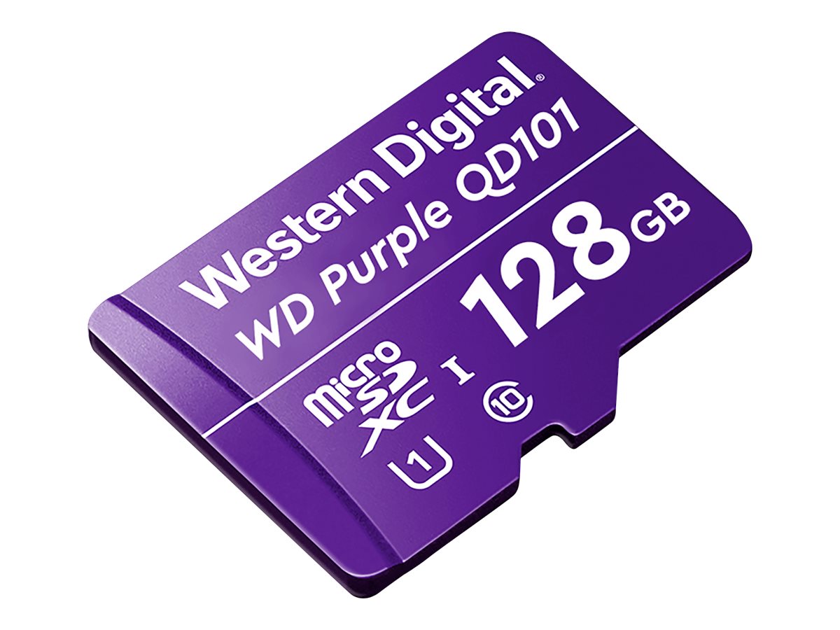 WD Purple SC QD101 WDD128G1P0C - Tarjeta de memoria flash - 128 GB - UHS-I U1 / Class10 - microSDXC UHS-I - púrpura-5