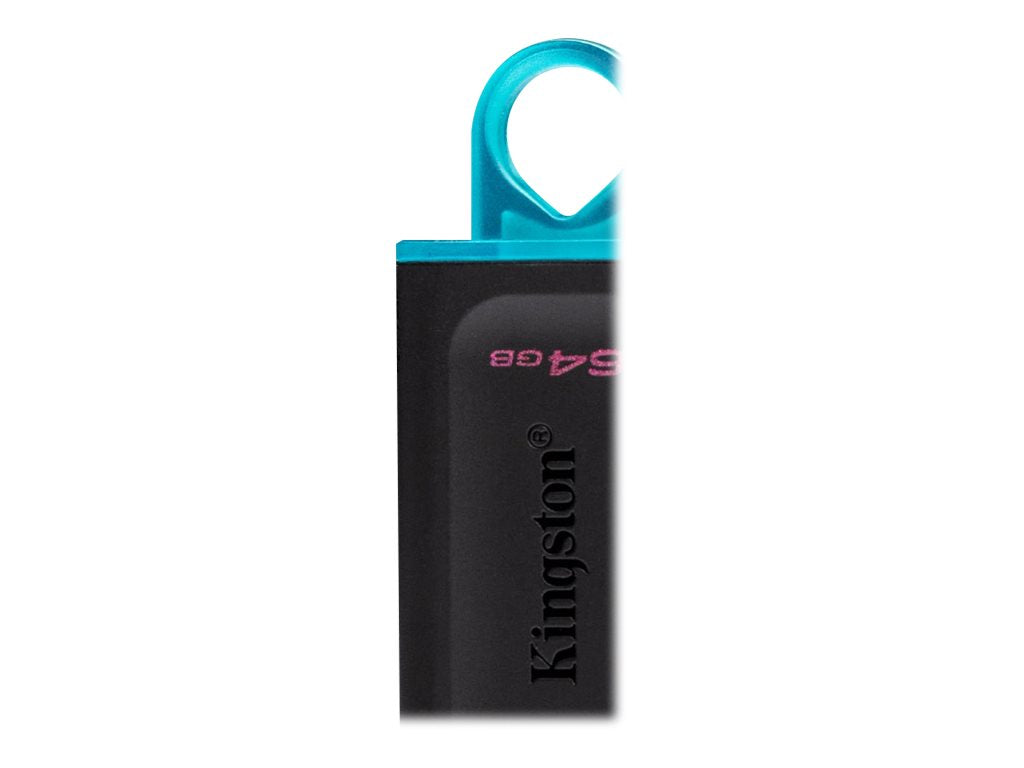 Kingston DataTraveler Exodia - Unidad flash USB - 64 GB - USB 3.2 Gen 1 - negro con turquesa