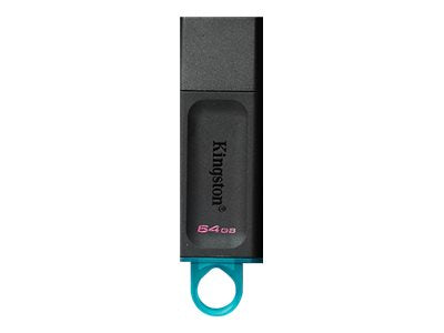 Kingston DataTraveler Exodia - Unidad flash USB - 64 GB - USB 3.2 Gen 1 - negro con turquesa-17