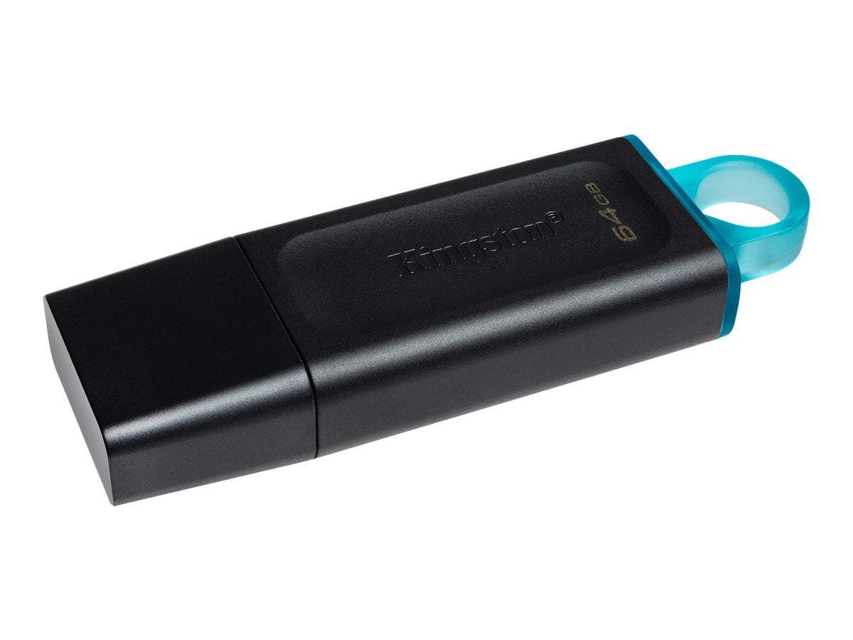 Kingston DataTraveler Exodia - Unidad flash USB - 64 GB - USB 3.2 Gen 1 - negro con turquesa-10