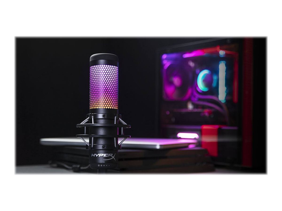 HyperX QuadCast S - Micrófono - USB - gris, negro - para Victus by HP Laptop 15, 16; Laptop 14, 15, 17; Pavilion x360 Laptop; Pro 290 G9-4