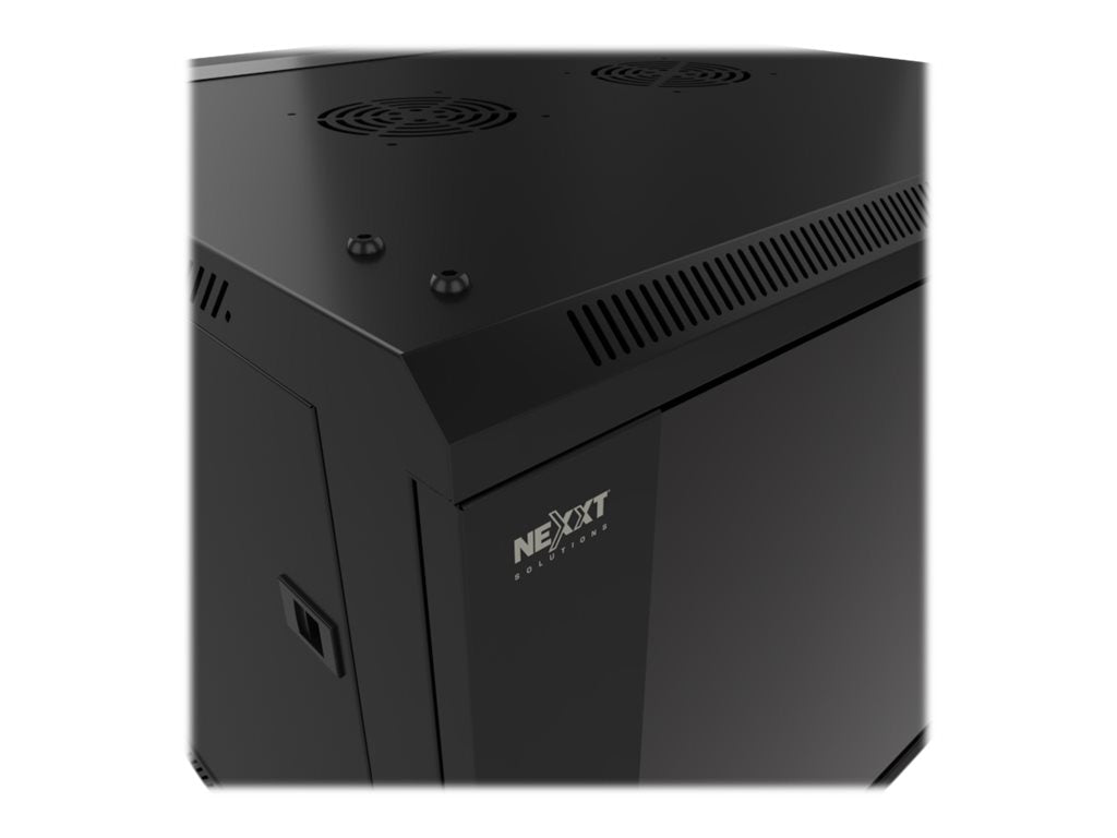 Nexxt Solutions - Rack armario - instalable en pared - RAL 9005, negro barniz - 6U - 19"-15