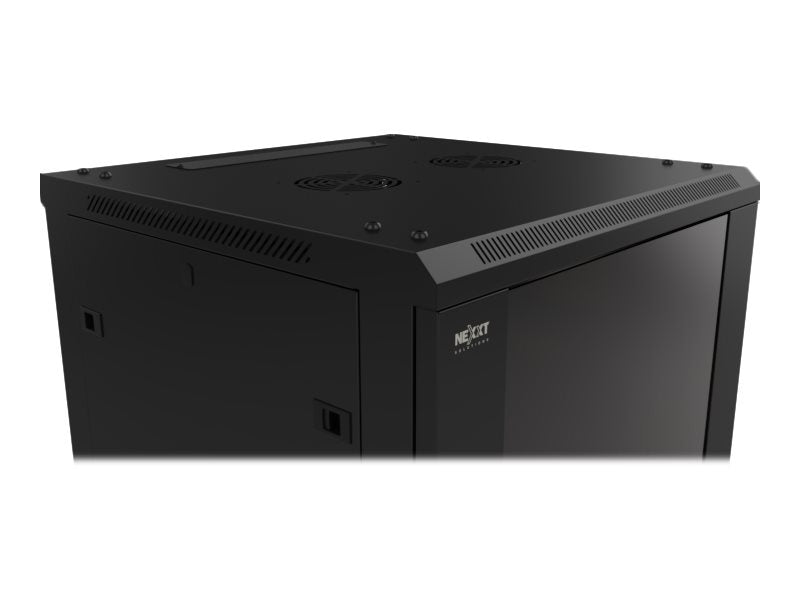 Nexxt Solutions - Rack armario - instalable en pared - RAL 9005, negro barniz - 6U - 19"-9