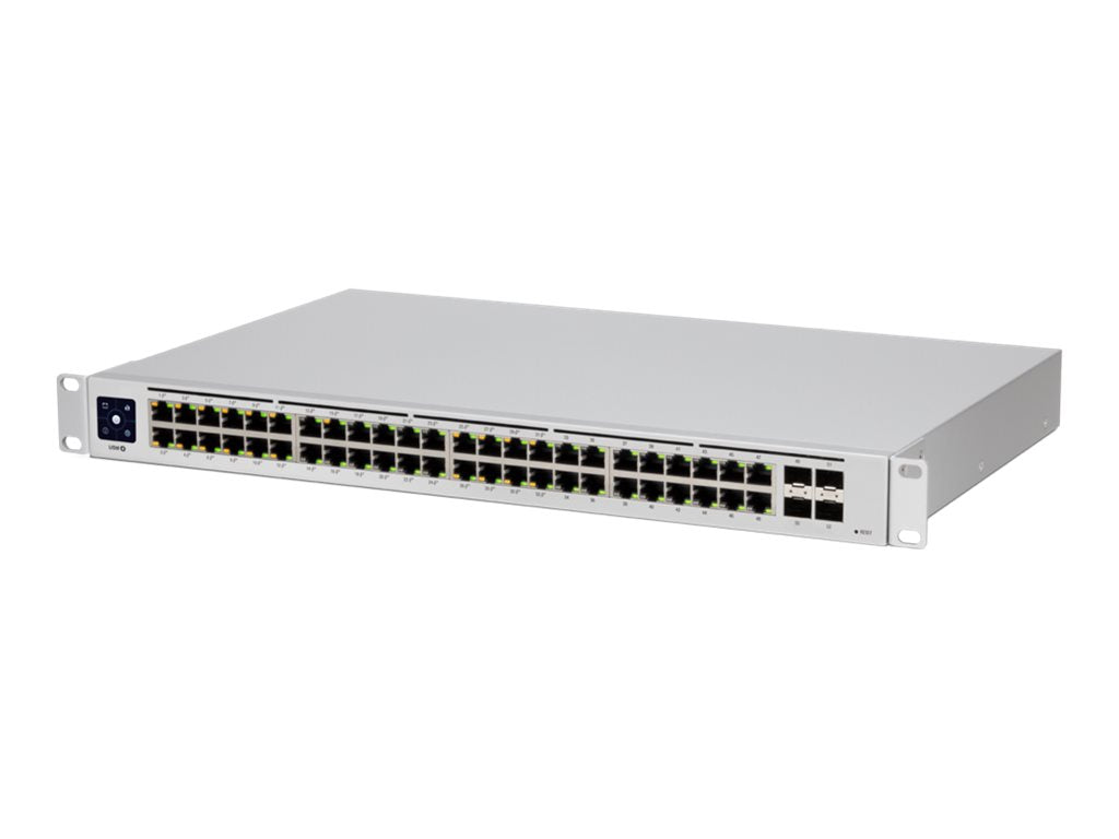 Ubiquiti UniFi Switch USW-48-POE - Conmutador - Gestionado - 48 x 10/100/1000 (32 PoE+) + 4 x Gigabit SFP - montaje en rack, sobremesa - PoE+ (195 W)