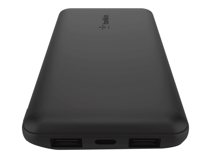 Belkin - Cargador portátil - 10000 mAh - 15 vatios - 3 conectores de salida (24 pin USB-C, 2 x USB) - negro-3