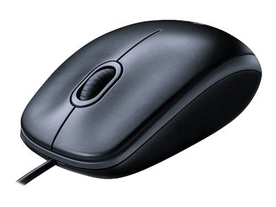 Logitech M100 - Ratón - diestro y zurdo - óptico - 3 botones - cableado - USB - negro-1