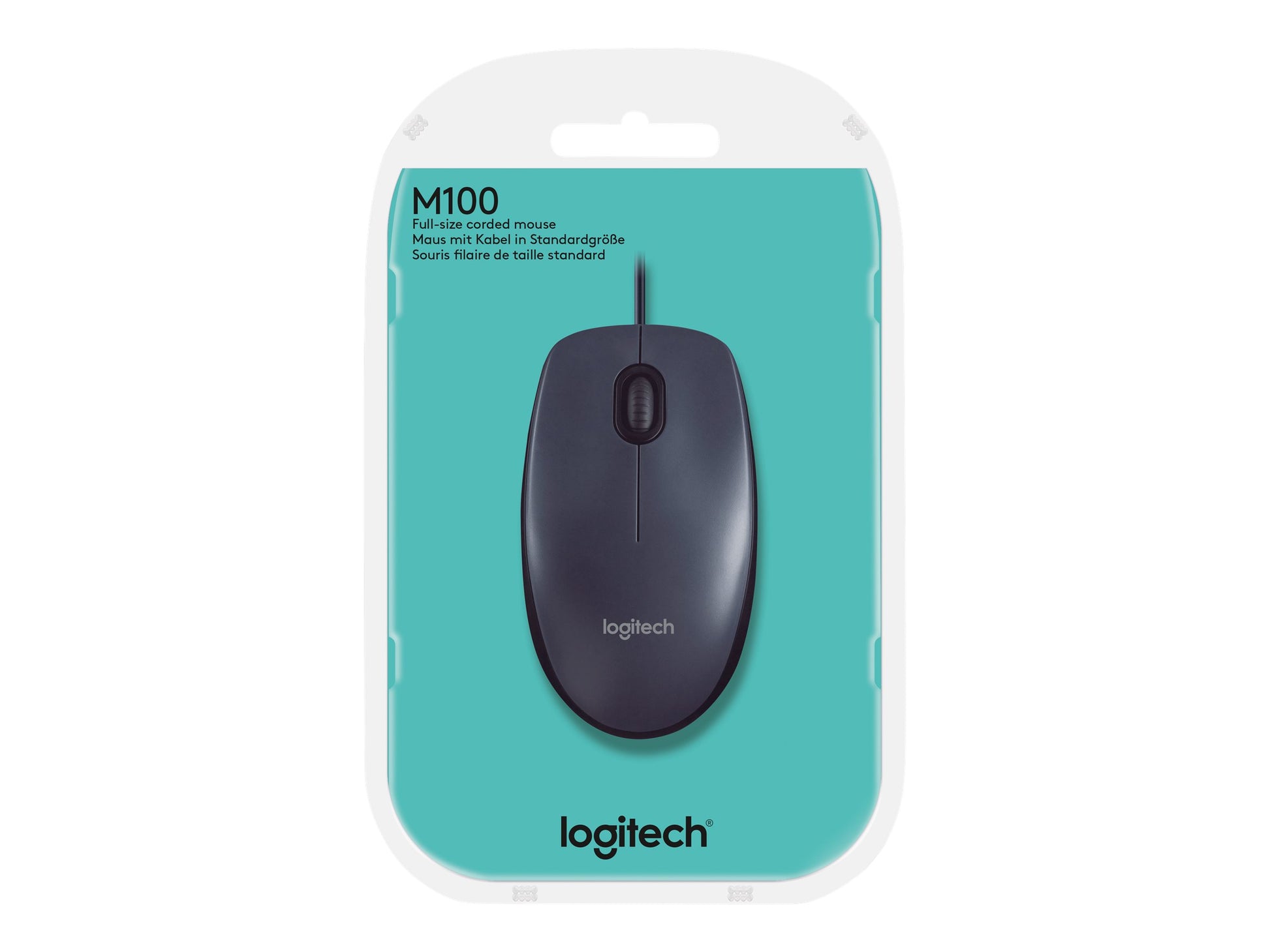 Logitech M100 - Ratón - diestro y zurdo - óptico - 3 botones - cableado - USB - negro-9