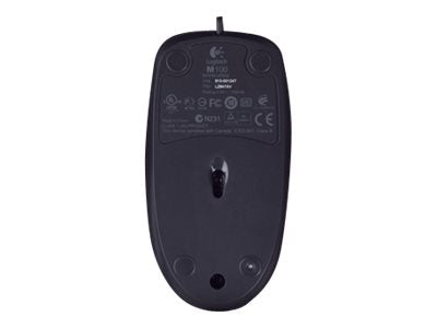 Logitech M100 - Ratón - diestro y zurdo - óptico - 3 botones - cableado - USB - negro-7