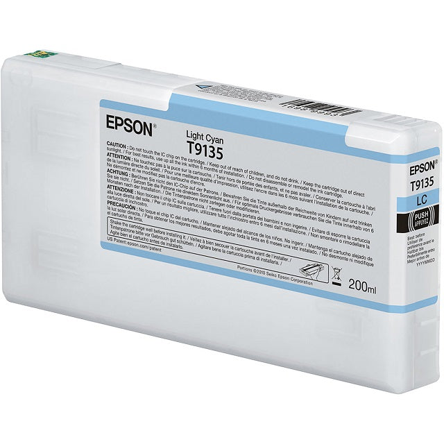 Epson T913 - 200 ml - cián claro - original - cartucho de tinta - para SureColor SC-P5000, SC-P5000 STD Spectro, SC-P5000 Violet, SC-P5000 Violet Spectro-3