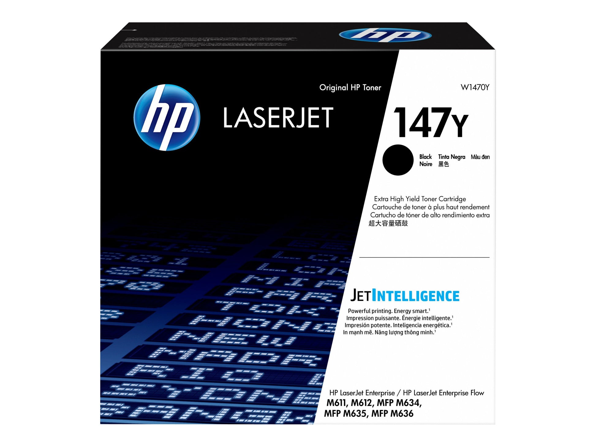 HP 147Y - Rendimiento extra alto - negro - original - LaserJet - cartucho de tóner (W1470Y) - para LaserJet Enterprise MFP M634, MFP M637; LaserJet Enterprise Flow MFP M634, MFP M635-2