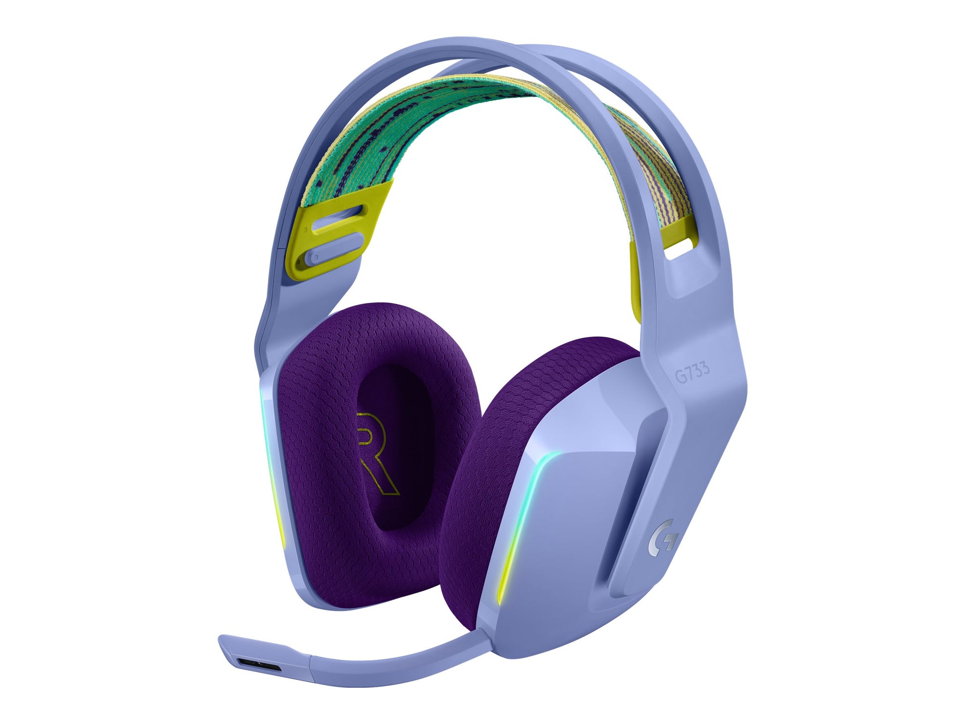 Logitech G733 LIGHTSPEED Wireless RGB Gaming Headset - Auricular - 7.1 canales - tamaño completo - 2,4 GHz - inalámbrico - lila-5